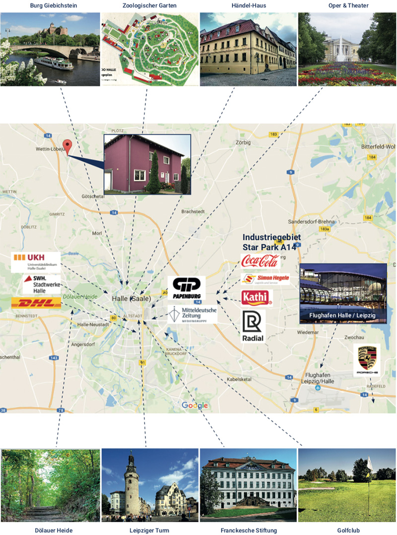 Karte Wettin Halle Umkreis